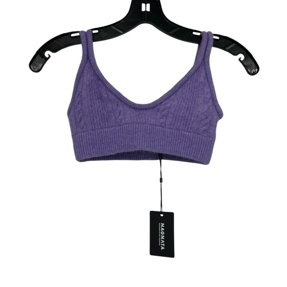 Nagnata Alpaca Wool Cable-Knit Bralet + Skirt Set XS Iris – NWT $440 Eco Luxury - Picture 4 of 15